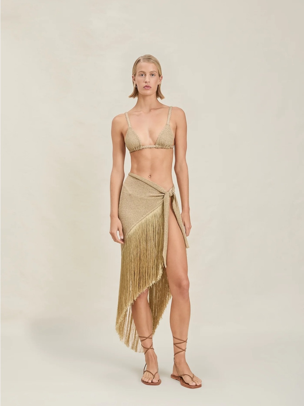 NWT Devon Windsor Paxton Skirt Gold Fringe - SOLD OUT ONLINE IN XS/S